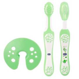 Chicco Set De Aprendizaje Cuidado Oral Verde Masajeador