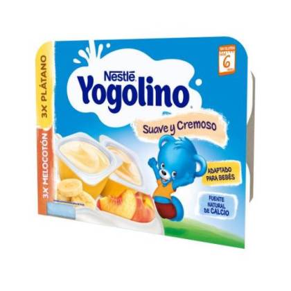 Nestle Yogolino Suave Y Cremoso Banana Peach 6x60 G