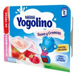 Nestle Yogolino Suave Y Cremoso Morango Framboesa 6x60 G