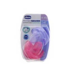 Chicco Chupete Physio Todogoma Silicona Rosa Oscuro Y Claro 2 Uds 12m