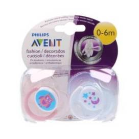 Avent Chupete Silicona Fashion Orthodontic 06 M 2 Uds