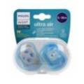 Chupete Silicona Philips Avent Ultra Air Osito Y Huellas 618m 2 Uds