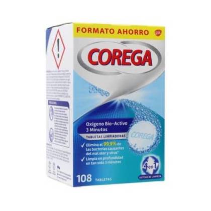 Corega Bio-active Oxygen 108 Tablets Promo