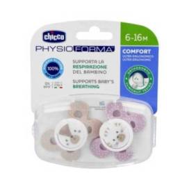 Chicco Chupeta Silicone Physio Comfort Menina 6-16 Meses 2 Unidades