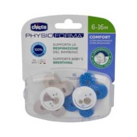 Chicco Chupeta Silicone Physio Comfort Menino 6-16 Meses 2 Unidades