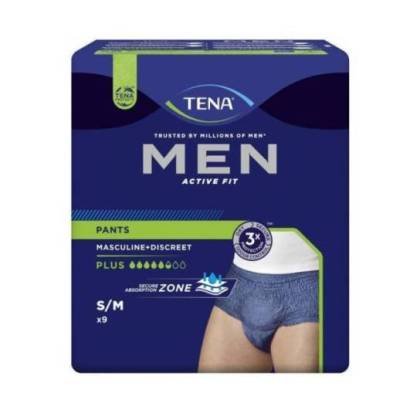 Tena Men Pants Active Fit Pants Plus Talla S/m 9 Uds