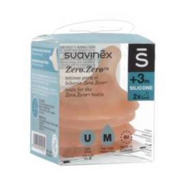 Suavinex Zero Zero Silikon Medium Fluss Sauger 2 Einheiten