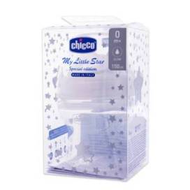 Chicco Plastik My Little Star Babyflasche Mit Silikon Schnabel 0m+ 150 Ml