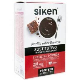 Siken Protein Sustitutive Creme Brownie 6 Saquetas