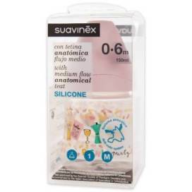 Suavinex Silicone Teat Feeding Bottle Size 1m 0-6m 150 Ml