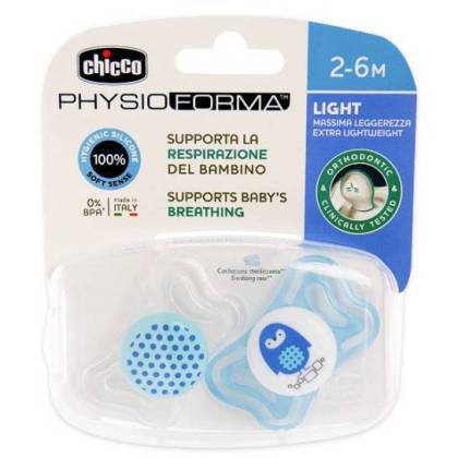 Chicco Chupete Physio Light Azul 26m 2 Uds