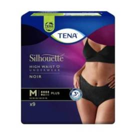 TENA SILHOUETTE NEGRO CINTURA ALTA TALLA M 9 UDS