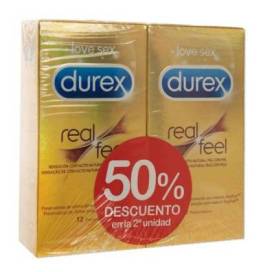 Durex Preservativos Real Feel Preservativo Sem Látex 2 X 12 Unidades Promo