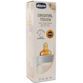 Biberon Plastico T Caucho Chicco Original Touch Azul 6m Flujo Rapido 330 ml