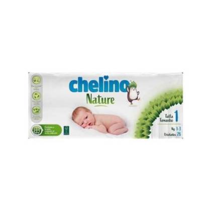 Chelino Nature Tamanho 1 1-3 Kg 28 Unidades