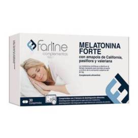 Farline Melatonina Forte Con Amapola De California Pasiflora Y Valeriana 30 Comp