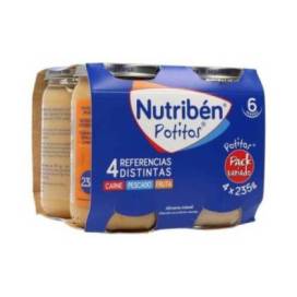 Nutriben Mixed Flavours Purees 4x235 Ag