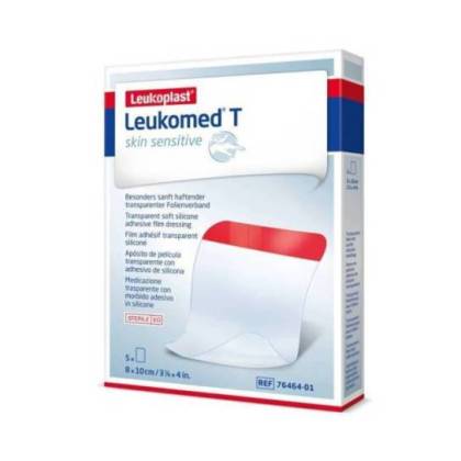 Leukomed T Skin Sensitive Curativo Estéril Adesivo 10cm X 8 Cm 5 Unidades