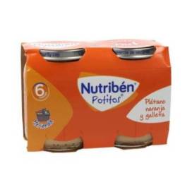 Nutriben Potitos Platano Naranja Y Galleta 2x190 g