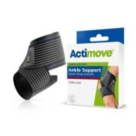 Actimove Elastische Knöchelstütze Mit Verstellbarem Stabilisierungsgurt Schwarz L