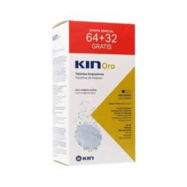 Kin Oro Tabletas Limpiadoras Limpieza Protesis Dental 64 32 Tabletas Promo