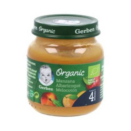 Gerber Organic Manzana Melocoton Albaricoque 125 g