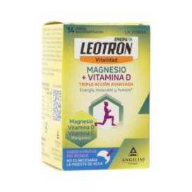 Leotron Magnésio + Vitamina D 14 Saquetas 2g Sabor Frutos Do Bosque