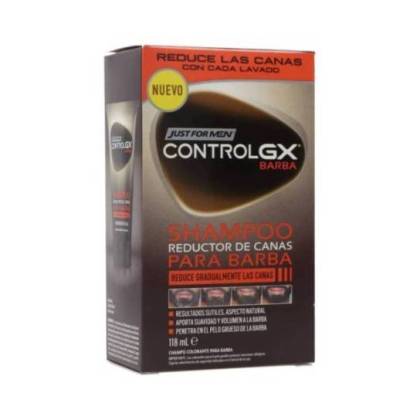 Just For Men Control Gx Redutor De Cabelo Branco Champô Para Barba 118 Ml