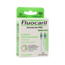 Fluocaril Mittlere Zahnbürste Ersatzteille 2 Einheiten