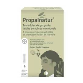 Propalnatur Tosse E Dor De Garganta 16 Saquetas 10 Ml Xarope De Sabor De Limão E Cereja