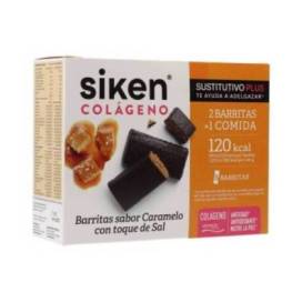 Siken Sustitutivo Collagen Salted Caramel Flavour 8 Bars 40 G