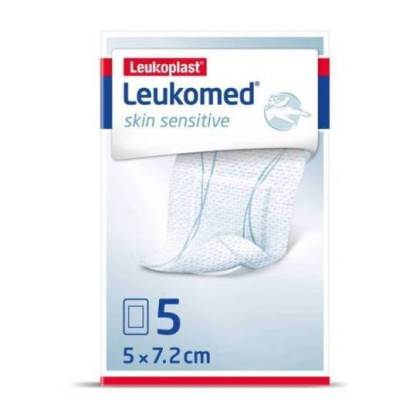 Leukomed Skin Sensitive Curativo Estéril Adesivo 5 Unidades 7,2 Cm X 5 Cm