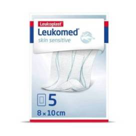 Leukomed Skin Sensitive Curativo Estéril Adesivo 5 Unidades 10 Cm X 8 Cm