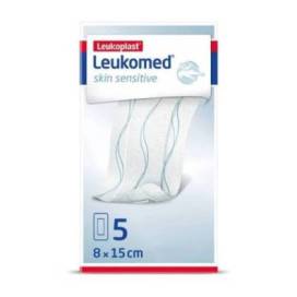 Leukomed Skin Sensitive Curativo Estéril Adesivo 5 Unidades 15 Cm X 8 Cm