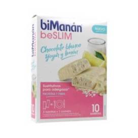 Bimanan Beslim Barritas Sabor Chocolate Blanco Yogur Y Limon 10 Uds