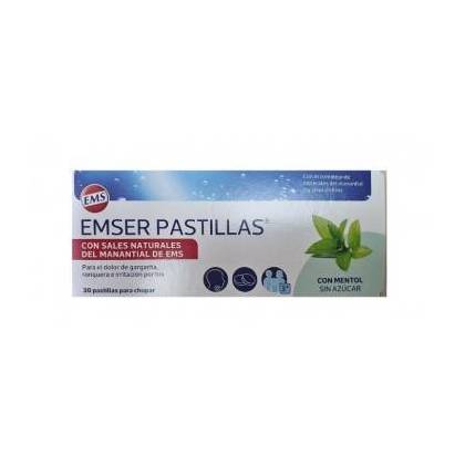 Emser Con Mentol Sin Azucar 30 Pastillas Para Chupar