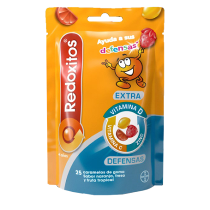  Redoxitos Extra Defesas 25 Caramelos De Gelatina Sabor Laranja, Morango E Frutas Tropicais