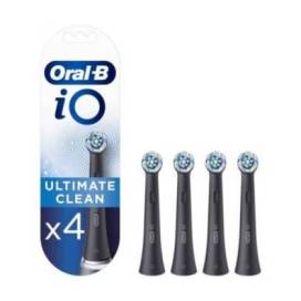 Cepillo Dental Electrico Recambio Oralb Io Ultimate Clean 4 Cabezales Color Negro
