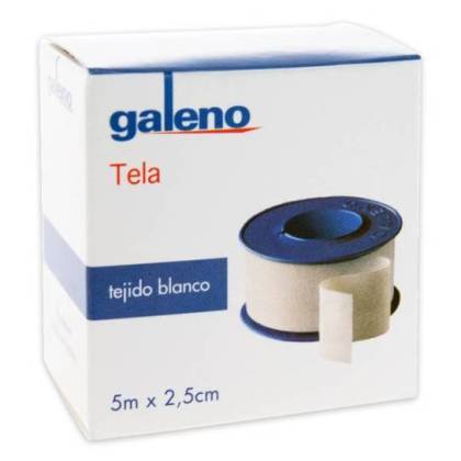 Galeno Fita Adesiva Tecido Branca 5 M X 2,5 Cm