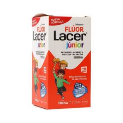 Lacer Flúor 0.2 Colutório Semanal Morango 100 Ml