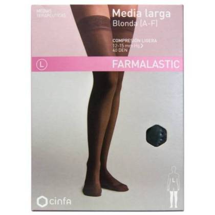 Farmalastic Media Larga Af Compresion Ligera Negro Talla Xl