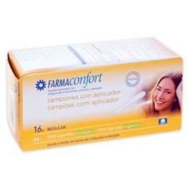 Farmaconfort 100% Cotton With Applicator Regular 16 Tampons