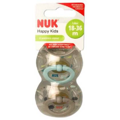 Nuk Chupeta Anatómica Látex 18-36m 2 Unidades