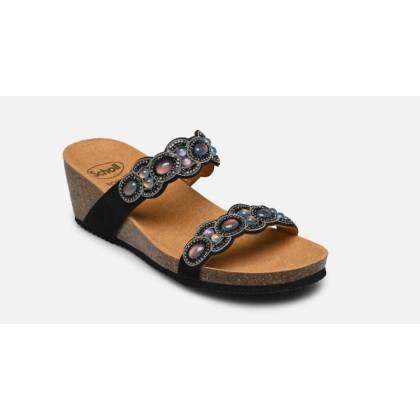 Scholl Women's Ortigia Sandal Black Color Size 38