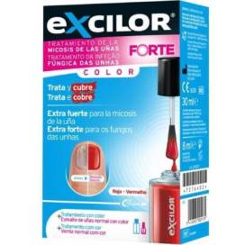 Excilor Forte Esmalte Cosmetico 30 ml Color Rojo Varniz 8 ml Color Rojo