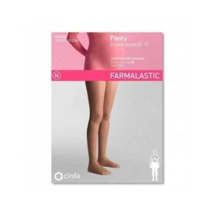 Panty Embarazada Et Compresion Normal Farmalastic 1 Unidad Talla Extragrande Color Beige