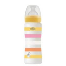 Chicco Biberão Bem-estar Silicone 4m+ 330ml Rosa