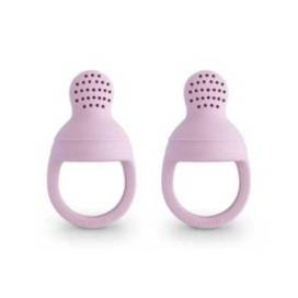 Mushie Two Silicone Feeders Purple