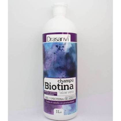 Shampoo With Biotin And Aloe Vera For Colored And Sensitive Hair 1l Drasanvi