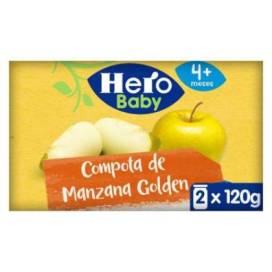 Hero Baby Apple Puree Golden 4 Months 120g X 2